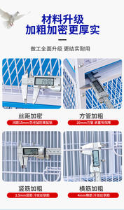 Zincato Anti-ruggine eco-friendly gabbia per uccelli solido modello pulsante abbinamento attrezzature per l'allevamento di piccioni tutti - Product Image 5