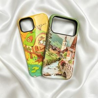 Étui Fonlyu 2-en-1 en film de sublimation 3D pour 17/17 Pro/17 Air/17 Pro Max, matériau TPU+PC, étanche, antichoc, robuste