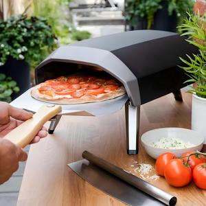 Espátula para <span class=keywords><strong>Pizza</strong></span> de 12 Pulgadas, Pala de Aluminio con Mango de Madera Plegable, Herramienta para Hornear y Transferir Masa y Pasteles - Product Image 2