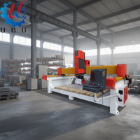 Máquina CNC para Granito, Router CNC, Máquina de Corte de Piedra con Sierra de Puente de 4 Ejes para Mármol, Alféizar de Ventana, Cuarcita, Umbral