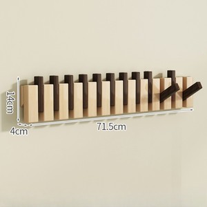 Piano clé cintre tenture murale <span class=keywords><strong>porte</strong></span> derrière le crochet à vêtements porche crochet <span class=keywords><strong>mural</strong></span> <span class=keywords><strong>porte</strong></span> d'entrée <span class=keywords><strong>porte</strong></span>-<span class=keywords><strong>manteau</strong></span> en bois massif - Product Image 2