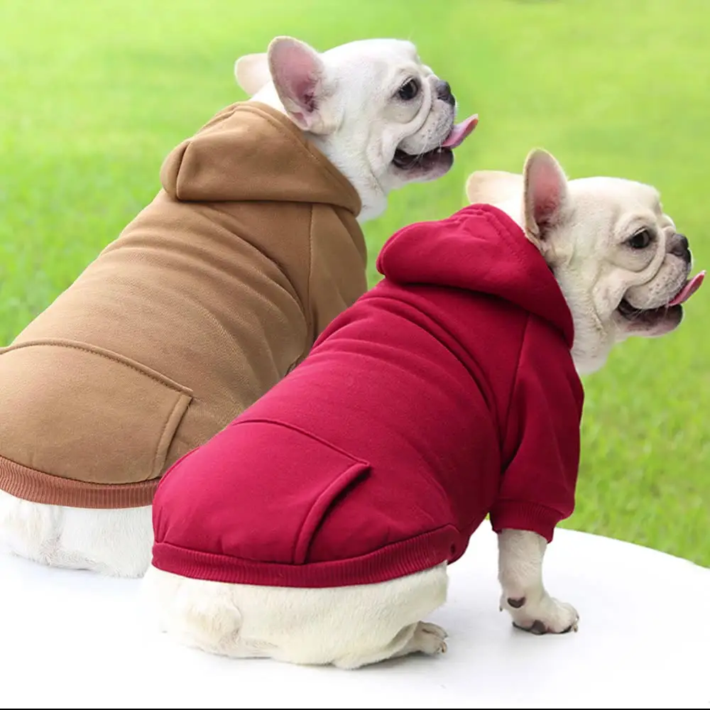 Ropa para mascotas Sudadera con capucha para perros en blanco paño cómodo polar al por mayor personalizado multicolor algodón clásico sostenible OEM/ODM