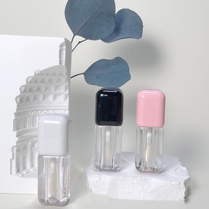 Botellas Cosméticas Vacías de 6 ml con Pincel Grueso, Venta al por Mayor, Tapa Blanca/Rosa/Negra, Tubo Cuadrado para Brillo Labial - Product Image 1