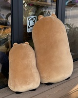 Coussin en peluche Beyman en forme d'ours mignon à thème kaki, coussin décoratif doux et coussin de canapé, cadeau de Noël unisexe