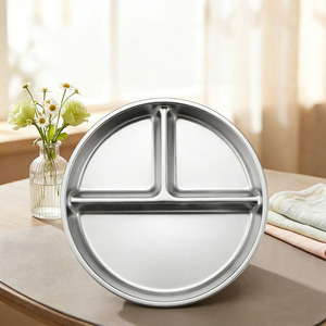 Platos <span class=keywords><strong>de</strong></span> Cena Divididos <span class=keywords><strong>de</strong></span> Acero Inoxidable Ecológicos, <span class=keywords><strong>de</strong></span> Alta Calidad, Irrompibles, Reutilizables, con Dibujos Animados, Seguros <span class=keywords><strong>para</strong></span> Niños, <span class=keywords><strong>para</strong></span> el Regreso a Clases - Product Image 2