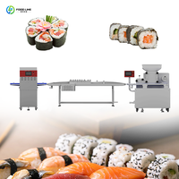Vollautomatische Touchscreen-Sushi-Roll-Form- und Schneidemaschine Sushi-Produktionslinie für Lebensmittelfabriken