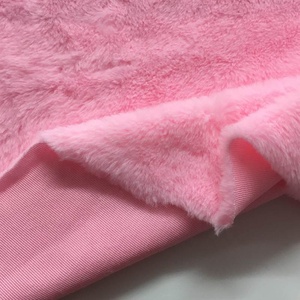 Peluche tricotée en Polyester synthétique, 12MM, couleur rose, teinture solide, fausse fourrure de lapin - Product Image 4