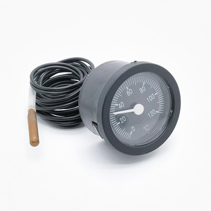 Dial <b>Thermometer</b> 0-120C Capillary Sensor 1M Metal Shell Heat Resistant For <b>Water</b> Oil Measurement - Product Image 3