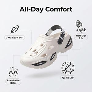 Sabots fermés pour hommes Yearning en EVA à plateforme et perforations – Imperméables, respirants, légers, séchage rapide, antidérapants, écologiques - Product Image 6