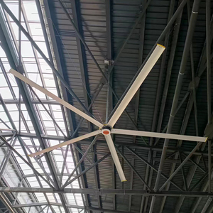 Ventilador de Techo Industrial HVLS PMSM de 14 pies, Baja Velocidad, Gran Volumen de Aire, Flujo de Aire Suave, para Áreas de Trabajo, Fábricas y Almacenes - Product Image 6