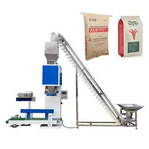 Semi Automatic 10kg 15kg 25kg 30kg Powder Open Mouth Bag Filling Packaging Wheat Soy Flour Bagging Packing Machine