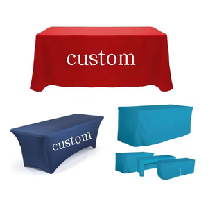 Nappe ronde de couverture de barre publicitaire pour la décoration de mariage d'événement fête Polyester Stretch Spandex nappe personnalisée avec Logo - Product Image 4