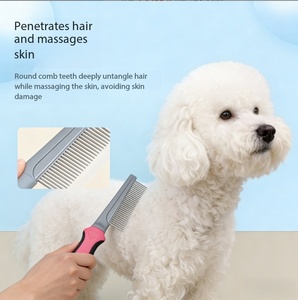 Pet Grooming Comb For Dogs And Cats Plastic <b>Silicone</b> Multifunctional Hair Removal Cleaning <b>Tool</b> - Product Image 4