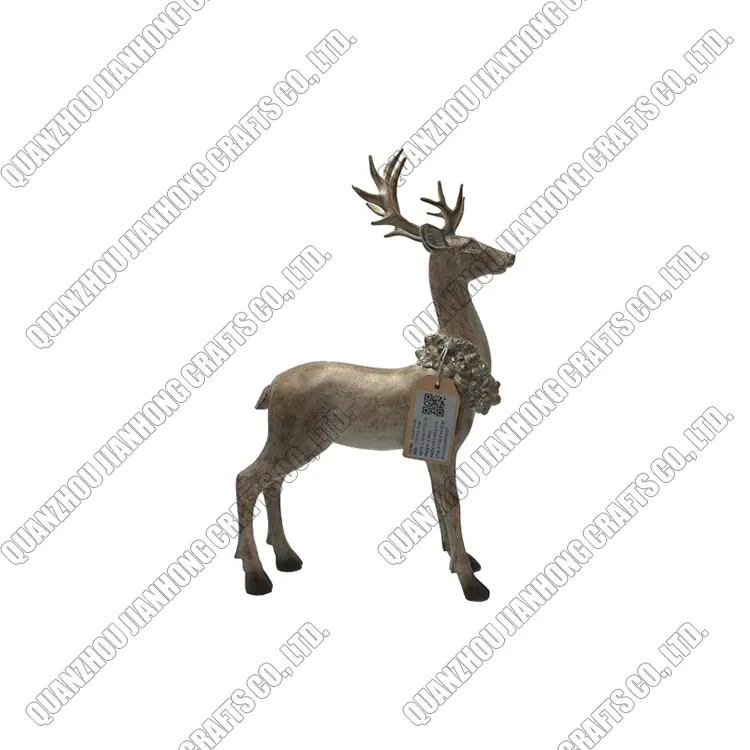 High Quality Resin Sculpture Christmas Ornaments Deer Animal Sculptures