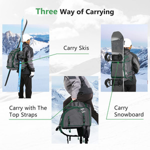 Free sample Factory Custom Logo Ski Sport <b>Backpack</b> Portable Large Capacity Outdoor Sports Ski Helmet Bag - Product Image 5