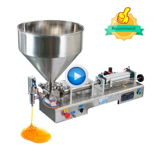 electrical liquid filling machine Suppliers-G1WTD Semi automatic ice cream water liquid honey juice sauce soft drink tomato paste filling machine