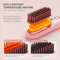 Lisseur de cheveux sans fil rechargeable Torlin Pink Mini, ions négatifs, outil de coiffage de voyage pour femmes, B2B Rush Brush