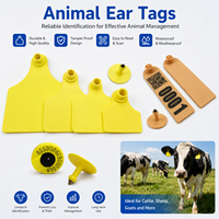 Étiquettes d'oreille RFID UHF de grande taille 75*100mm en TPU pour l'identification des animaux (vaches, moutons, porcs, chèvres) et la gestion animale