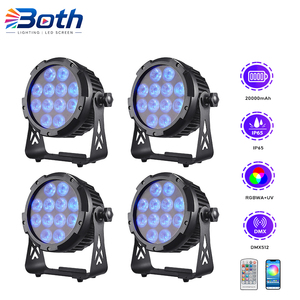 IP65 Waterproof 12x18W RGBWA UV 6in1 Wireless DMX Battery Powered LED Par Light for Wedding DJ Party Event - Product Image 1