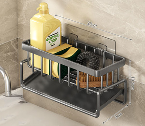 Estante de Almacenamiento de Cocina Moderno y Sostenible de Acero Inoxidable para Vajilla, Uso en Encimera de Fregadero - Product Image 4