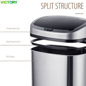 Cubo de Basura Automático de Acero Inoxidable de Gran Capacidad (50, 60, 70L) con Sensor para Cocina y Lugares Públicos, Cubo de Basura Rectangular para el Hogar - Product Image 4