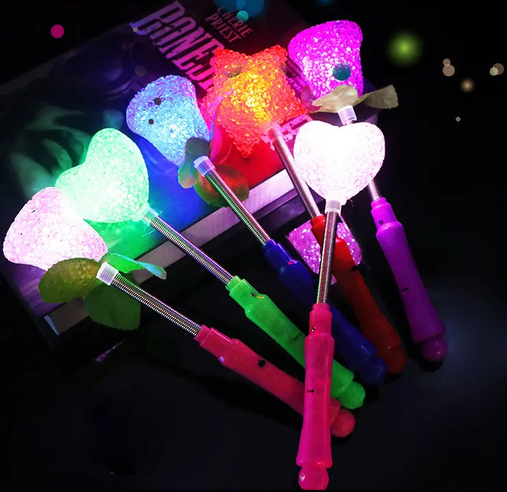เรืองแสงรูปหัวใจSticks LED Wandsสำหรับปาร์ตี้ไอเดีย