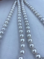 Collier de perles d'eau douce Edison en gros, perles percées semi-rondes à fort lustre pour bijoux faits main