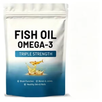 Gélules d'huile de poisson halal OEM, supplément pour la santé du cerveau et du cœur, en vrac, 1000 mg d'oméga 3, gélules d'huile de poisson