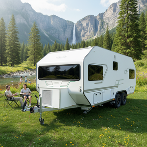 <span class=keywords><strong>Caravana</strong></span> Ligera de Aluminio Moderna para 4 Personas, Remolque de Viaje Todoterreno de <span class=keywords><strong>Doble</strong></span> Eje, Tipo Lágrima - Product Image 6