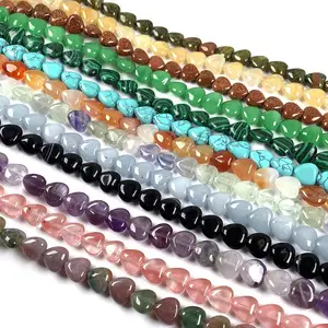 20 Years Factory Hot Sale Natural Heart Shape Amethyst Precious Gemstone Loose Beads for Jewelry Making