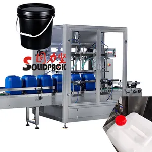 Solidpack 5-20 liter automated stainless steel oil 25L paint drum and can weighing filling machine with capping device