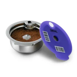 Cápsula de café bo-feld reutilizável, cápsula de aço inoxidável recarregável compatível com withbo-sch tassioso, favorável ao ambiente
