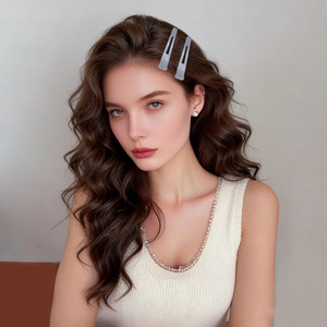 6-Pack Jepit Rambut Premium Warna Pink Solid Model Buaya untuk Salon, Jepit Rambut Model Duck Billed Crocodile dengan Kartu - Product Image 2
