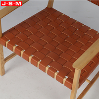 Chaises de café de style moderne avec structure en bois et assise en corde tressée, chaise en bois massif pour restaurant et salon