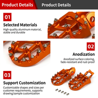 Repose-pieds en aluminium CNC sur mesure OEM compatibles avec les accessoires de modification de course KTM SX-F XC-F EXC-F