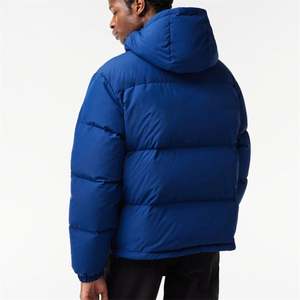 Veste matelassée personnalisée OEM pour hommes Manteau d'hiver en duvet surdimensionné avec logo, col montant et fermeture à glissière - Product Image 1