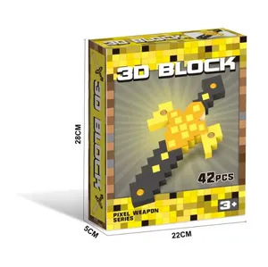 Creative Children Educational 42pcs Diy 3d Model Sword Building Block Assembly Eva Jigsaw Puzzle Toys