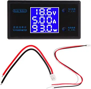 Voltmeter Digital LCD 0-100V 10A 250W, pengukur tegangan listrik arus voltase pengukur tegangan Monitor penguji