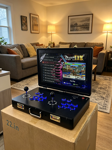 Console de Jeux Vidéo Portable avec Écran 19 Pouces, Cabinet de Jeux d'Arcade, Vingt Mille Jeux de Combat, Console de Jeux Vidéo Domestique - Product Image 1