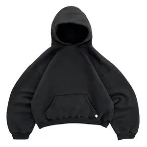 LOGO Custom 450GSM Boxy Heavyweight Drop Shoulder Heavy Weight Cotton Oversized Fleece Kanye West Hoodie