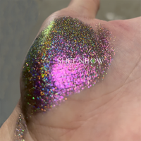 Pigment holographique multi-chrome de qualité cosmétique, poudre d'ombre à paupières à paillettes arc-en-ciel, pigment lâche