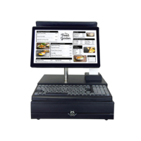 Caja Registradora, Sistema POS de Doble Pantalla con Impresora, Cajón de Efectivo, Terminal POS Todo en Uno