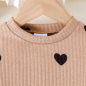 Nouvelle Collection Été Vêtements Enfants Filles T-shirt à Manches Volantes Col Rond et Jupe-Culotte en Similicuir 2 Pièces pour Filles - Product Image 4