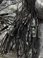 Kabel Charger Desain Logo 1.2m 3 in 1 120W Kabel USB Tipe C Micro Pengisian Cepat Kabel Data Transparan