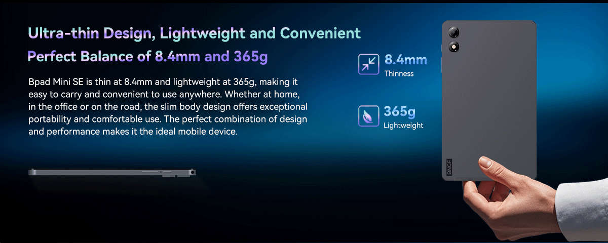 BNCF Bpad Mini SE Tab 8.7インチタブレットAndroid 15 Octa