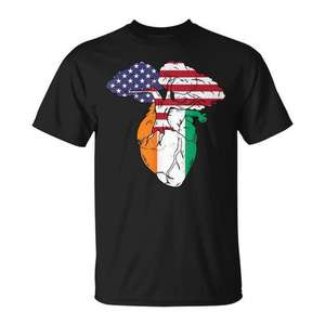 T-shirt Cœur Fierté Côte d'Ivoire, motif drapeau ivoirien pour usage promotionnel - Product Image 1