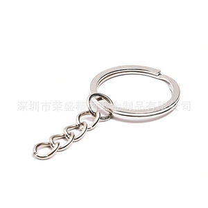 Rongsheng Metal Keychain Stainless Steel Round Fashion Chain Keyring Promotion Gift Bag Accessory - Product Image 3
