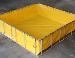 Réservoir d'eau rectangulaire pliable à cadre en acier, ouverture supérieure, en PVC, marque STRONG, 5 ans de garantie, portable, pour la lutte contre les incendies - Product Image 3