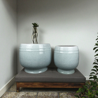 Grosir Pot Pot bunga desain minimalis Pot pembakaran keramik dalam ruangan besar untuk penggunaan Rumah & Taman di lantai dari Vietnam