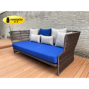Juego de Sofás de Madera y Aluminio para Exteriores, Estilo Moderno Americano, con Cojines Impermeables para Patio de Villa, Hotel y <span class=keywords><strong>Restaurante</strong></span> - Product Image 3